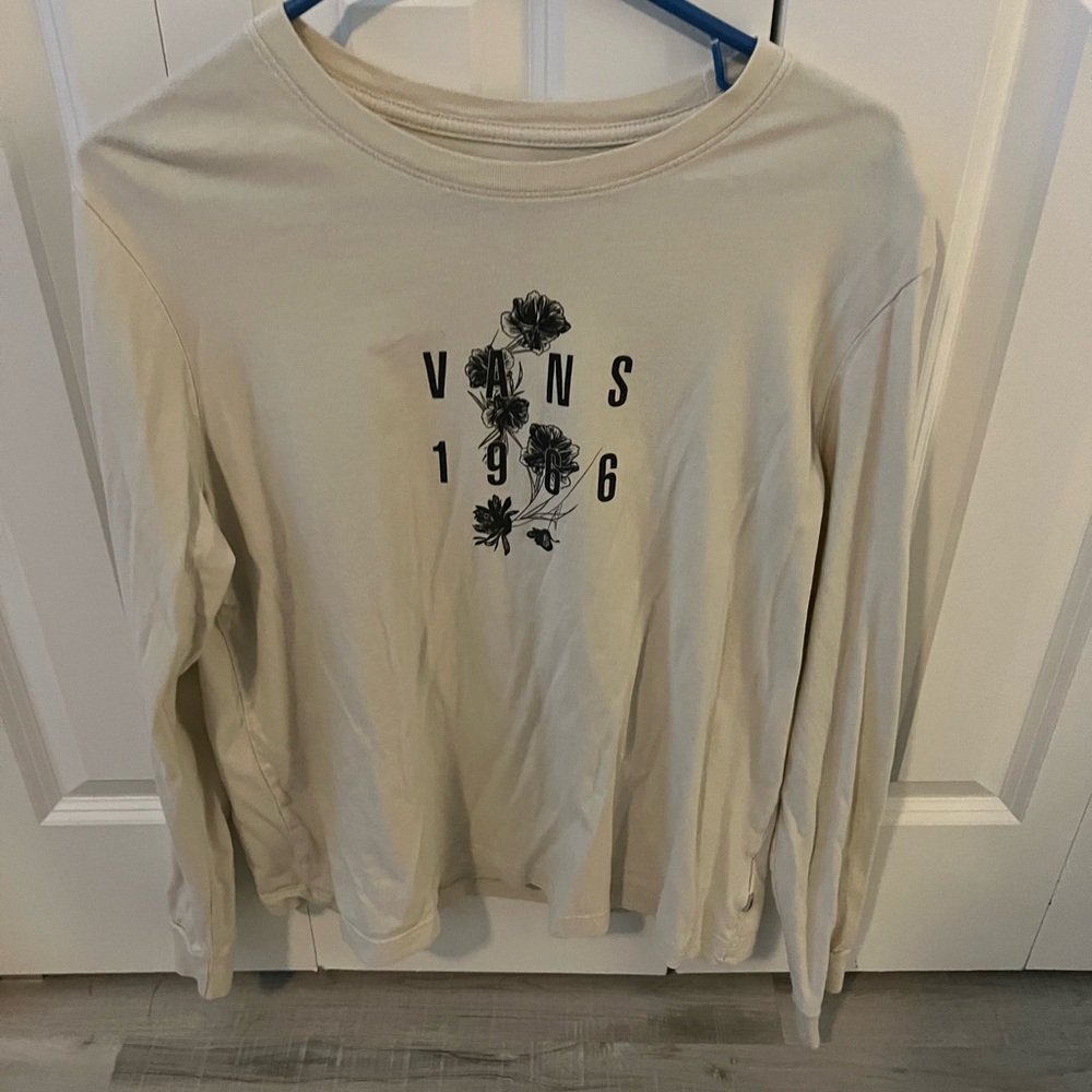 Vans Cream Long Sleeve T-Shirt